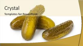  Presentation with blank whiteboard isolated on white - Cool new presentation theme with pickles cucumber isolated on white backdrop and a blonde colored foreground