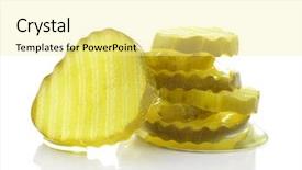  Presentation with pickle - Slides consisting of pickles background and a blonde colored foreground