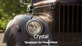  Presentation with truck - PPT layouts having pickup trucks - new retro truck closeup background and a  colored foreground