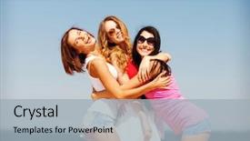  Presentation with holidays - Theme having company picnic - summer holidays and vacation background and a light gray colored foreground