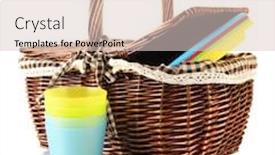  Presentation with tableware - Cool new theme with picnic-basket-with-fruits backdrop and a lemonade colored foreground