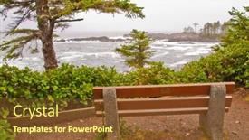  Presentation with british columbia canada - Slide deck with picnic-bench-with-a-gorgeous background and a tawny brown colored foreground