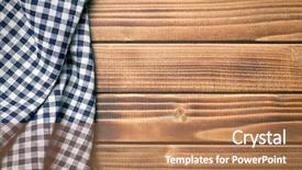  Presentation with table napkin - Audience pleasing presentation theme consisting of classic restaurant - background made from checkered napkin backdrop and a coral colored foreground