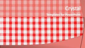  Presentation with checkered tablecloth - Audience pleasing presentation theme consisting of clothing red - checkered tablecloth backdrop and a coral colored foreground