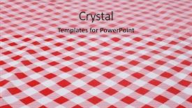  Presentation with tablecloth - Slides having table cloth - red and white tablecloth background and a coral colored foreground