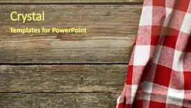  Presentation with tablecloth - Beautiful PPT layouts featuring red tablecloth on rustic background backdrop and a violet colored foreground