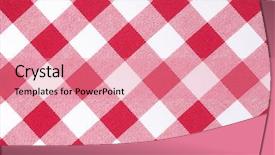  Presentation with pattern - Colorful presentation theme enhanced with table cloth - white and red checkered pattern backdrop and a coral colored foreground