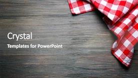  Presentation with picnic - Slide set with picnic border - checkered napkin on wooden background background and a gray colored foreground