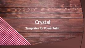  Presentation with napkin - Slides enhanced with picnic border - checkered napkin on wooden background background and a violet colored foreground