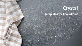 Presentation with checkered tablecloth - Beautiful slide deck featuring picnic border - checkered tablecloth over old kitchen backdrop and a gray colored foreground
