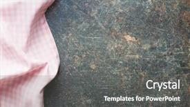  Presentation with table napkin - Slides featuring picnic border - pink checkered napkin on old background and a dark gray colored foreground