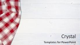  Presentation with tablecloth - Cool new slides with picnic border - red folded tablecloth over old backdrop and a white colored foreground