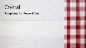  Presentation with picnic - Amazing PPT layouts having picnic border - red folded tablecloth over old backdrop and a white colored foreground