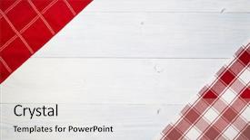  Presentation with tablecloth - Beautiful presentation theme featuring picnic border - red folded tablecloth over old backdrop and a white colored foreground