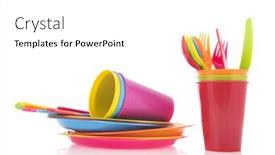 Presentation with holi festival of colors - Beautiful PPT theme featuring picnic-crockery-and-cutlery backdrop and a white colored foreground