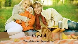  Presentation with picnic - Amazing slides having picnic happy family outdoor backdrop and a yellow colored foreground