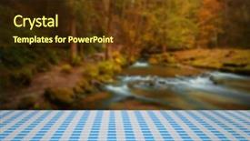  Presentation with picnic - Amazing PPT layouts having picnic table against blurry river backdrop and a  colored foreground