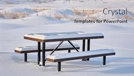  Presentation with colorado - Presentation theme featuring picnic-table-covered-by-fresh background and a lemonade colored foreground