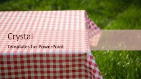  Presentation with picnic table and food - Cool new slides with picnic table in the garden backdrop and a lemonade colored foreground