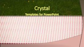  Presentation with picnic - Beautiful PPT theme featuring picnic table in the garden backdrop and a  colored foreground