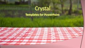  Presentation with picnic table and food - PPT layouts consisting of picnic table in the garden background and a  colored foreground