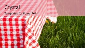  Presentation with picnic table and food - Amazing PPT layouts having picnic table in the garden backdrop and a  colored foreground