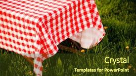  Presentation with picnic - PPT layouts with picnic table in the garden background and a  colored foreground
