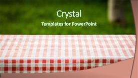  Presentation with picnic table and food - Beautiful presentation theme featuring picnic table in the garden backdrop and a tawny brown colored foreground