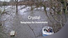  Presentation with picnic table and food - Presentation theme consisting of picnic table in a flood background and a gray colored foreground