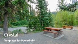  Presentation with british columbia - Audience pleasing slide set consisting of picnic table in manning park british columbia canada backdrop and a gray colored foreground