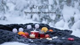  Presentation with hot tea - Theme enhanced with picnic-with-hot-tea background and a light blue colored foreground