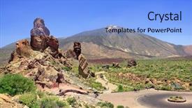  Presentation with spain - Amazing presentation design having pico del teide tenerife spain' backdrop and a light blue colored foreground