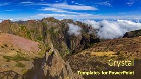  Presentation with travel - PPT theme consisting of pico-do-arierio-and-pico background and a tawny brown colored foreground
