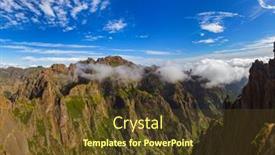  Presentation with travel - PPT theme enhanced with pico-do-arierio-and-pico background and a tawny brown colored foreground