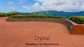  Presentation with scenic - PPT theme having pico-do-ferro-scenic-viewpoint background and a coral colored foreground