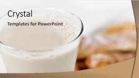  Presentation with snack - Amazing presentation theme having pics - glass with horchata and some backdrop and a  colored foreground