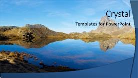  Presentation with national parks yosemite valley yosemite - Colorful slides enhanced with pics - midi dossau peak reflected backdrop and a light blue colored foreground