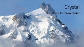 Presentation with summit - Audience pleasing slides consisting of pics - summit of aiguille du midi backdrop and a teal colored foreground