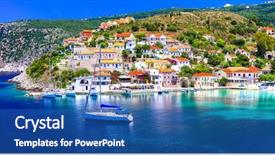  Presentation with amazing - Cool new slides with pictorial - amazing greece series - beautiful backdrop and a ocean colored foreground