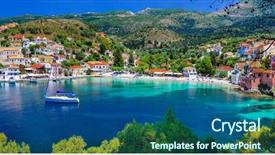  Presentation with colorful - Cool new slides with pictorial - colorful greece series - colorful backdrop and a ocean colored foreground