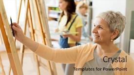  Presentation with poetry creativity concept - Audience pleasing presentation consisting of pictorial - creativity education and people concept backdrop and a coral colored foreground