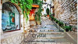  Presentation with paul - Presentation having pictorial - saint-paul de vence- charming village background and a coral colored foreground