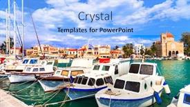  Presentation with greek islands - Audience pleasing slide deck consisting of pictorial-idyllic-traditional-greek-islands backdrop and a light blue colored foreground