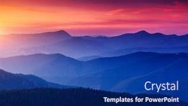 Presentation with illuminated - Amazing slides having pictorial-mountains-are-illuminated backdrop and a navy blue colored foreground