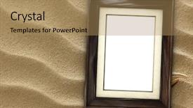  Presentation with shells - Amazing slides having pictue frame on shells backdrop and a coral colored foreground