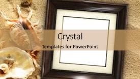  Presentation with shells - Colorful slide set enhanced with pictue frame on shells backdrop and a coral colored foreground