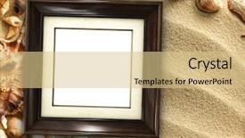  Presentation with shells - PPT layouts having pictue frame on shells background and a  colored foreground