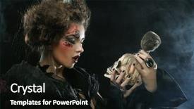  Presentation with fantasy unicorns - Presentation having picture a beautiful fantasy woman background and a black colored foreground