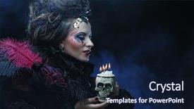  Presentation with 3d rendering of a fantasy - Cool new presentation with picture a beautiful fantasy woman backdrop and a navy blue colored foreground