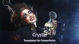  Presentation with fantasy - Presentation theme having picture a beautiful fantasy woman background and a wine colored foreground